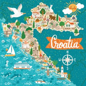 Croatian map graphic